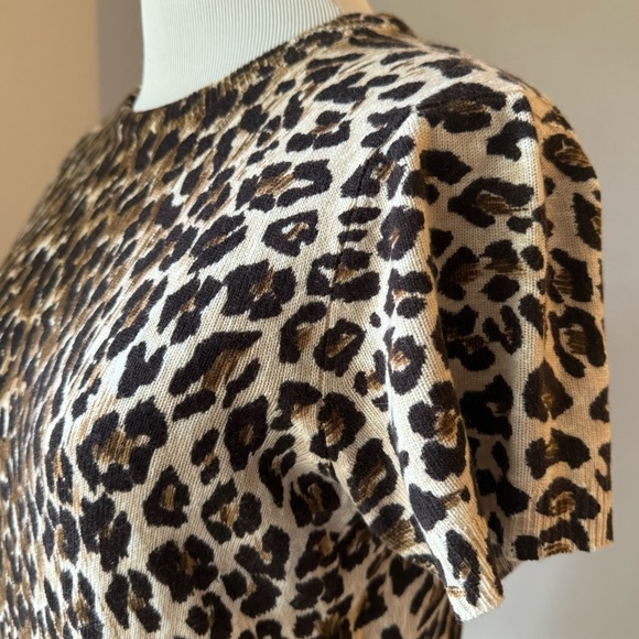 Dolce & Gabbana Cashmere Leopard Short Sleeve Sweater - Picture 4 of 6